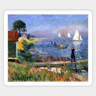 High Resolution William Glackens Painting Bathers at Bellport 1912 Sticker